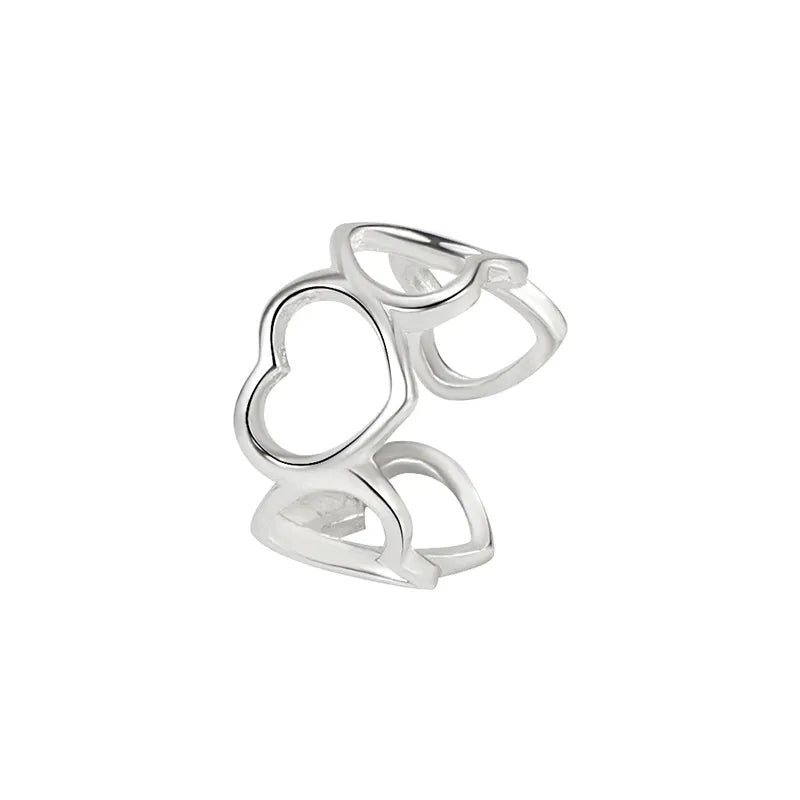 Ear Cuff Heart Plata 925