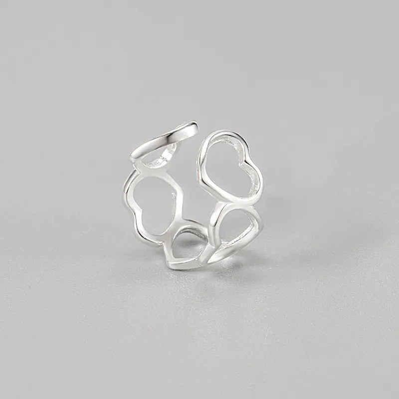 Ear Cuff Heart Plata 925